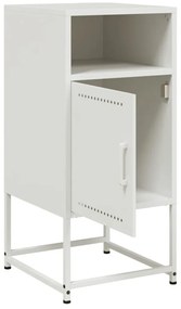 Mesa de cabeceira 36x39x78 cm aço branco
