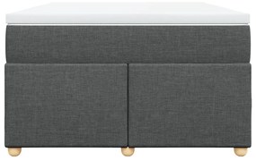 Cama com molas/colchão 120x200 cm tecido cinzento-escuro