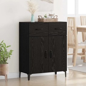vidaXL Buffet Carvalho preto 34 x 69.5 x 90 cm Madeira processada