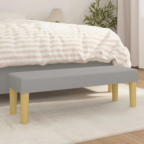 vidaXL Banco 100x30x30 cm tecido cinza-claro