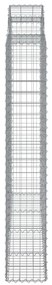 Cestos gabião arqueados 8pcs 200x50x180/200cm ferro galvanizado