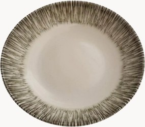 Pratos de sopa em porcelana Kaki, conjunto de 6