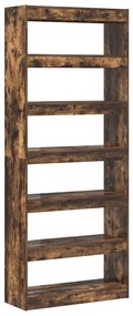 Cabideiro/Divisória de Ambiente em Carvalho Defumado 80x30x198 cm