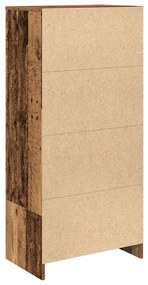 Armário com gaveta 55,5x34x119,5 cm madeira velha