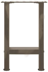 Pés para mesa de centro em aço natural, 2 peças, 28x(42-43) cm, aço