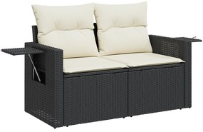 Conjunto de Sofá de Jardim vidaXL 9 Peças com Almofadas Rattan Polímer