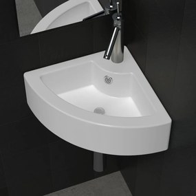 140697 vidaXL Lavatório com extravasamento 45x32x12,5 cm branco