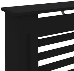 Cobertura de radiador 152x19x81,5 cm MDF preto