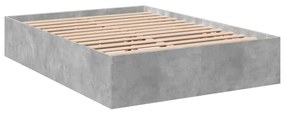Estrutura de cama 140x200 cm derivados de madeira cinza cimento