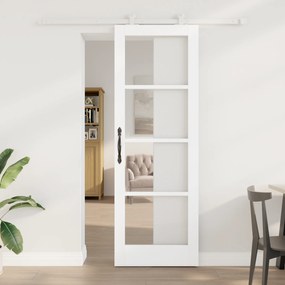 Porta Deslizante vidaXL com Conjunto de Ferragens 'ORKDAL'Branca de Ma