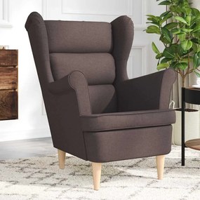 vidaXL Cadeira com apoio de braços 74x84x100 cm tecido castanho-escuro
