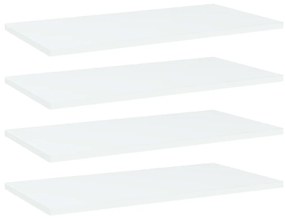 vidaXL Prateleiras para estante 4 pcs 60x30x1,5cm contraplacado branco