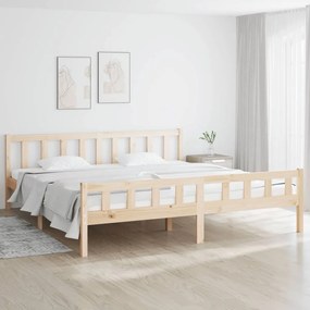 vidaXL Estrutura de cama super king 180x200 cm madeira maciça