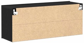Gabinete de TV vidaXL Preto Carvalho 100x30x41 cm Madeira de Engenhari