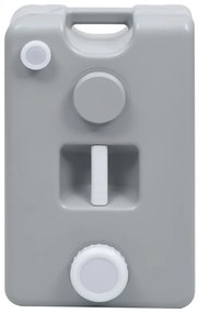 Tanque de água com rodas para campismo 25 L cinzento