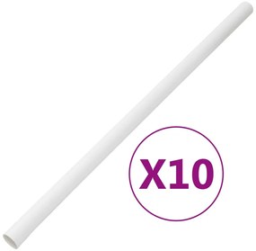 vidaXL Calhas para cabos com clipes Ø30 mm 10 m PVC