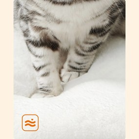 Arranhador para gatos 66 x 40 x 86 cm com caverna branco-cinza