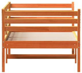 Sofá-cama sem colchão 90x190 cm pinho maciço castanho-mel