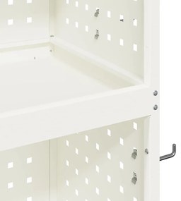 Carro de Ferramentas Branco 65 x 35 x 111 cm Metal