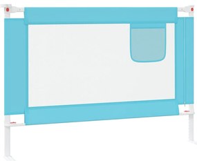Barra de segurança p/ cama infantil tecido 90x25 cm azul