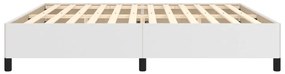 Estrutura de cama 200x200 cm couro artificial branco