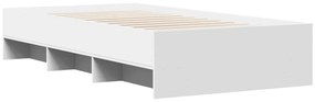 Estrutura de cama 90x190 cm derivados de madeira branco