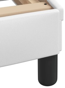 Cama com colchão 90x200 cm couro artificial branco