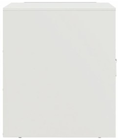 Mesa de cabeceira 34,5x39x44 cm aço branco