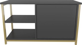 Móvel TV Muskegon – Dourado e Antracite – 89,6 x 35,3 x 50,8 cm