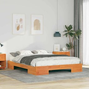 Estrutura de cama de chão Castanho 140 x 200 cm