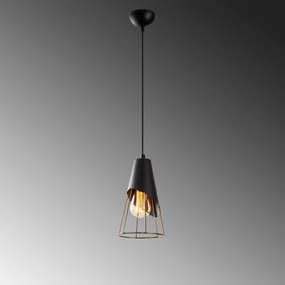 Candeeiro de Teto Sivani Tel – Preto – 17 cm diâmetro, 124 cm altura