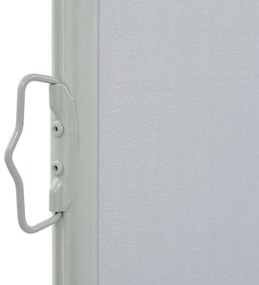 Toldo lateral retrátil para pátio 120x300 cm cinzento