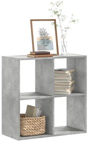 vidaXL Estante 68,5x32x68,5 cm derivados de madeira cinzento cimento