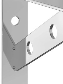 Suportes prateleira 4pcs 20x2,5x14 cm aço inoxidável prateado