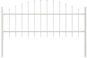 Cerca de Jardim com Topo em Arco Branco 1,7x0,75 m em Aço