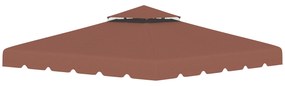 Outsunny Toldo de Substituição para Pérgola 300x300 cm com Duplo Teto e 8 Orifícios de Drenagem Marrom | Aosom Portugal