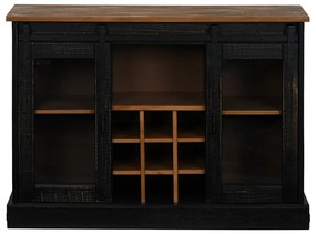 Aparador HALDEN 2 portas de correr 112x40x80 cm Madeira maciça