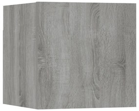 Móvel de parede para TV derivados de madeira cinzento sonoma