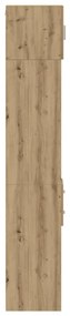 Armário Slim vidaXL Carvalho Artesanal 30x42,5x225 cm Madeira Engenhei