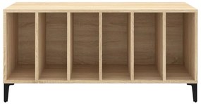 Armário p/ discos 100x38x48cm derivados madeira carvalho sonoma