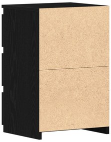 Criado-mudo vidaXL Preto Carvalho 40x35x62,5 cm em Madeira engenheirad