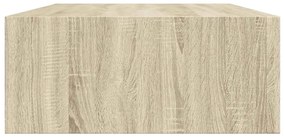Prateleiras de parede c/ gavetas 2pcs MDF 40x23,5x10cm carvalho