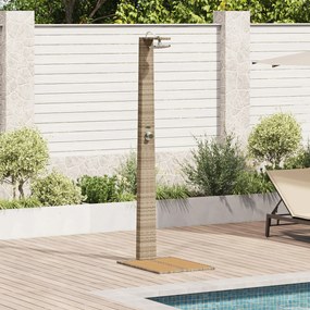 vidaXL Chuveiro de Jardim Bege 60x80x214 cm Polyrattan