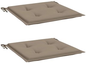 Almofadões p/ cadeiras de jardim 2 pcs oxford cinza-acastanhado