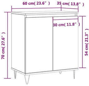 Aparador Hill Range de 60cm - Madeira Rústica - Design Moderno