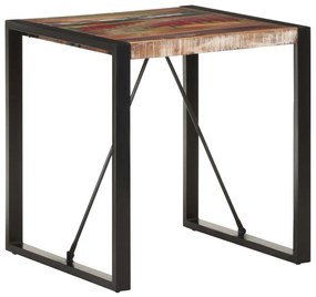 Mesa de jantar 70x70x75 cm madeira recuperada maciça