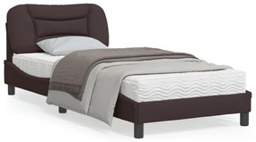 vidaXL Estrutura de cama com LED sem colchão 90x200 cm tecido
