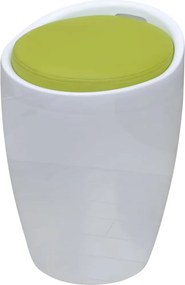 vidaXL Banco de couro artificial branco e verde