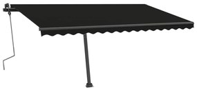 Toldo retrátil manual independente 400x350 cm antracite