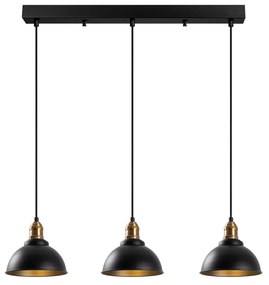 Candeeiro de Teto Varzan – Preto Antigo – 70 x 21 x 117 cm